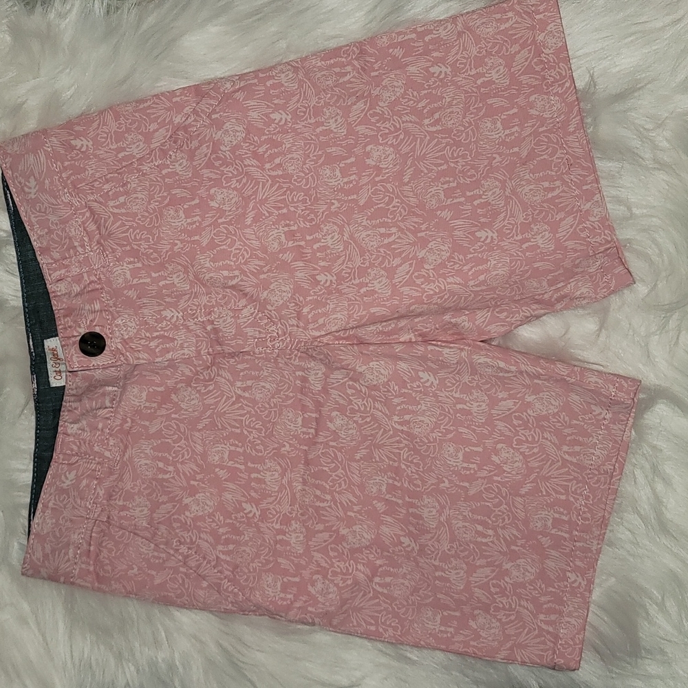 Cat & Jack Light Pink Patterned Kids Shorts